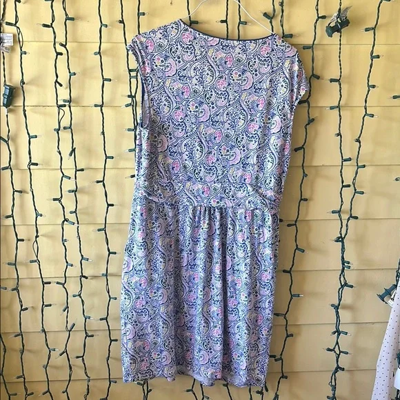 Boden Floral Paisley Dress in Purple and Pink - Picture 4 of 4